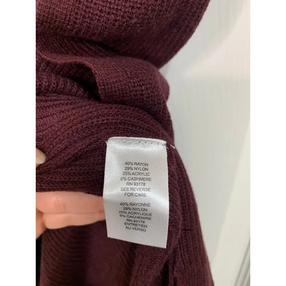 T‎ TAHARI Pocket Cardigan In Bourgogne size XS NWT $98